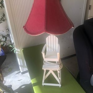 Beach lifeguard chair lamp